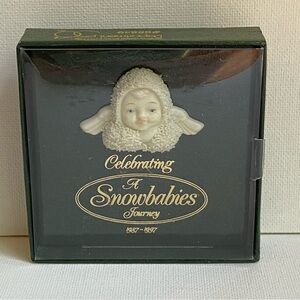 Celebrating A Snowbabies Journey 1997 Bisque Friendship Pin by Dept 56 with box